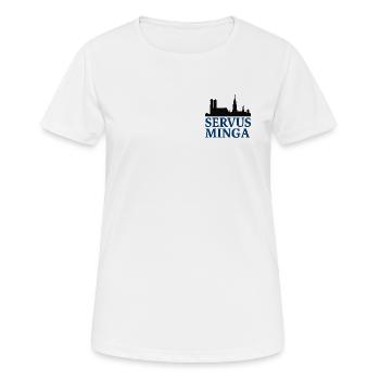 Servus Minga Silhouette Design - Frauen T-Shirt atmungsaktiv - Weiß - Vorne - AI Model Female 172 dark (172cm)