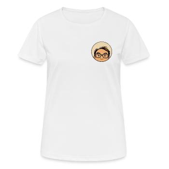 Felix macht was - Frauen T-Shirt atmungsaktiv - Weiß - Vorne - AI Model Female 172 dark (172cm)