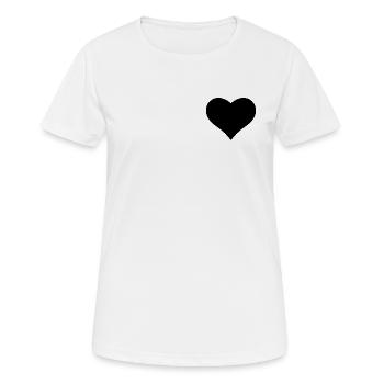 Herz - Frauen T-Shirt atmungsaktiv - Weiß - Vorne - AI Model Female 172 dark (172cm)