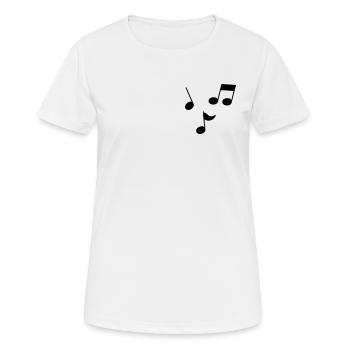 Musiknoten - Frauen T-Shirt atmungsaktiv - Weiß - Vorne - AI Model Female 172 dark (172cm)