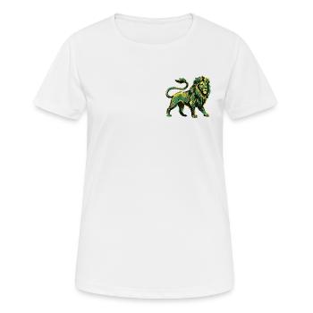 Lion Roots Reggae - Frauen T-Shirt atmungsaktiv - Weiß - Vorne - AI Model Female 172 dark (172cm)