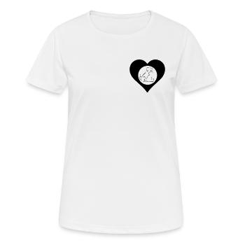 Herz voller Tierliebe Geschenk - Frauen T-Shirt atmungsaktiv - Weiß - Vorne - AI Model Female 172 dark (172cm)