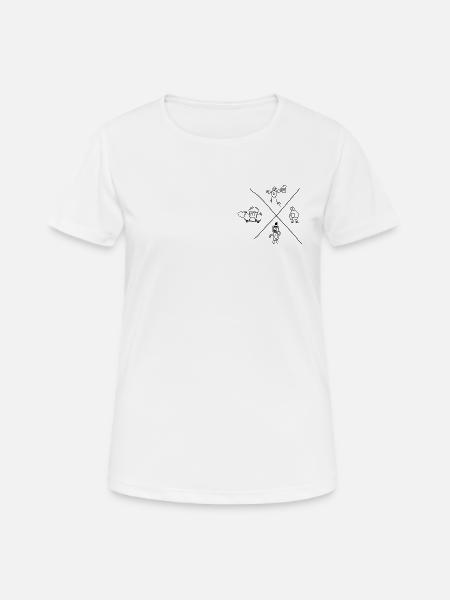 Noyau de Gribouillis - T-shirt respirant Femme - blanc
