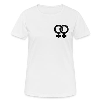 Intertwined Feminine Symbols - Women's Breathable T-Shirt - white - Front - AI Model Female 172 dark (172cm)