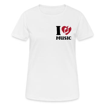 I love music - Women's Breathable T-Shirt - white - Front - AI Model Female 172 dark (172cm)