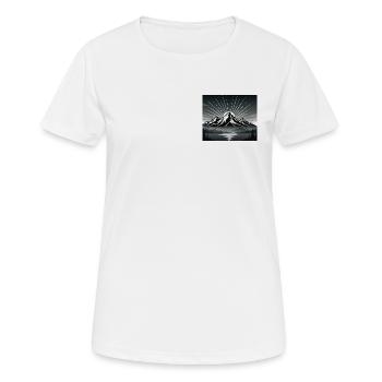Mountains - Women's Breathable T-Shirt - white - Front - AI Model Female 172 dark (172cm)