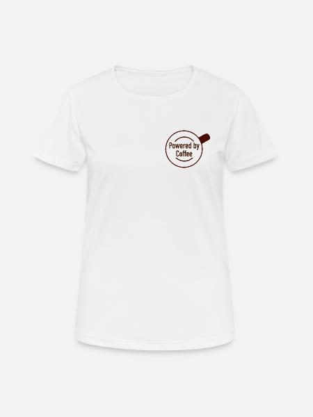 Powered by Coffee - Women's Breathable T-Shirt - white