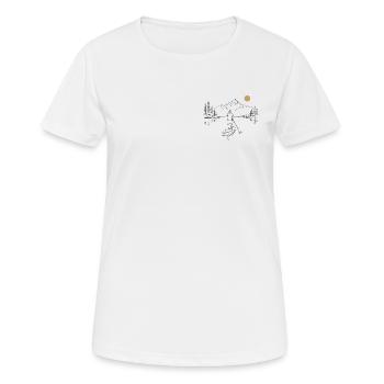 Pagaie debout sur le lac - T-shirt respirant Femme - blanc - Devant - AI Model Female 172 dark (172cm)