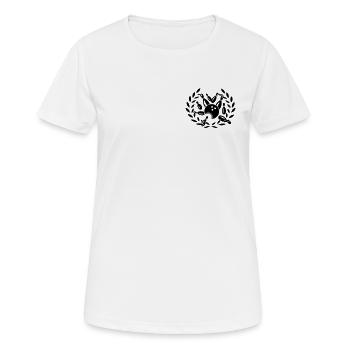 Kegel, Kugel und Lorbeerkranz - Frauen T-Shirt atmungsaktiv - Weiß - Vorne - AI Model Female 172 dark (172cm)