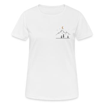 Montagnes Lune - T-shirt respirant Femme - blanc - Devant - AI Model Female 172 dark (172cm)