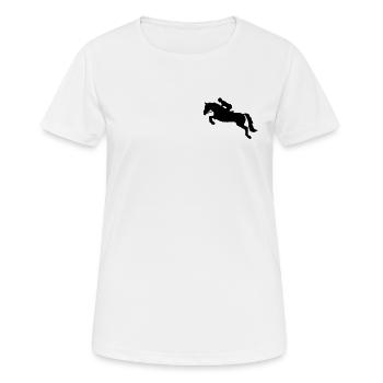 Springreiten - Women's Breathable T-Shirt - white - Front - AI Model Female 172 dark (172cm)