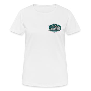 Aventure - T-shirt respirant Femme - blanc - Devant - AI Model Female 172 dark (172cm)