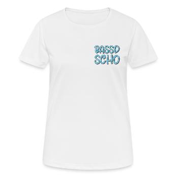 Bassd scho - Frauen T-Shirt atmungsaktiv - Weiß - Vorne - AI Model Female 172 dark (172cm)
