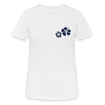 Blauer Hibiskus - Frauen T-Shirt atmungsaktiv - Weiß - Vorne - AI Model Female 172 dark (172cm)