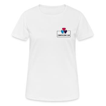 Compersion Club - Polyamorie  - Frauen T-Shirt atmungsaktiv - Weiß - Vorne - AI Model Female 172 dark (172cm)