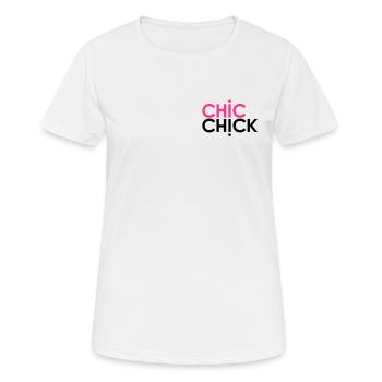 Chic Chick - T-shirt respirant Femme - blanc - Devant - AI Model Female 172 dark (172cm)