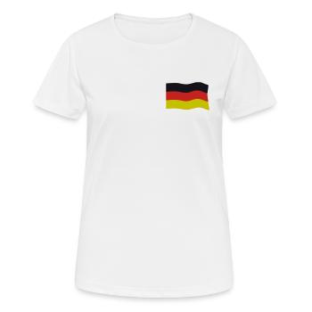 Drapeau Allemagne - T-shirt respirant Femme - blanc - Devant - AI Model Female 172 dark (172cm)