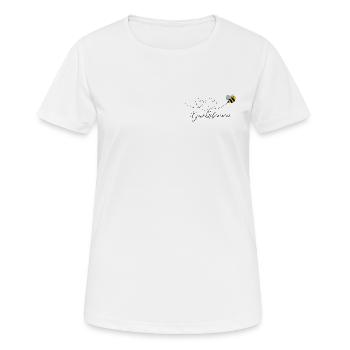 Bumblebee Liebe - Frauen T-Shirt atmungsaktiv - Weiß - Vorne - AI Model Female 172 dark (172cm)
