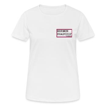 MENOPAUSE HORMONE WECHSELJAHRE - Frauen T-Shirt atmungsaktiv - Weiß - Vorne - AI Model Female 172 dark (172cm)