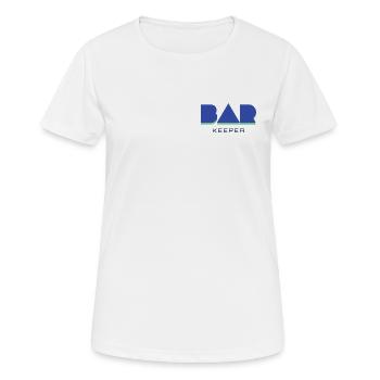 Bar Keeper - Team Member - Personal - Crew - Frauen T-Shirt atmungsaktiv - Weiß - Vorne - AI Model Female 172 dark (172cm)
