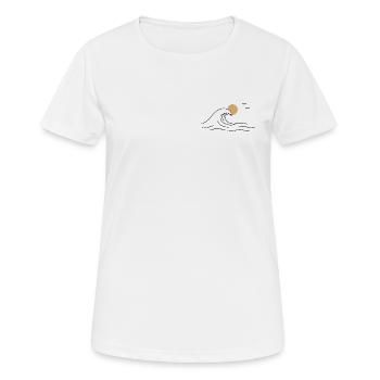 Lune et mer - T-shirt respirant Femme - blanc - Devant - AI Model Female 172 dark (172cm)