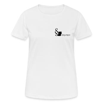 Jura Katze Volljuristin - Frauen T-Shirt atmungsaktiv - Weiß - Vorne - AI Model Female 172 dark (172cm)