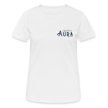 Absichtlich Aura - Frauen T-Shirt atmungsaktiv - Weiß - Vorne - AI Model Female 172 dark (172cm)