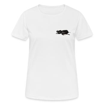 Nashornkäfer - Frauen T-Shirt atmungsaktiv - Weiß - Vorne - AI Model Female 172 dark (172cm)