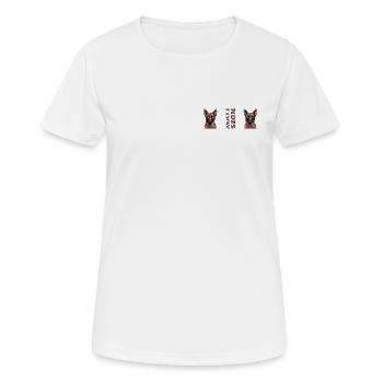 Malinois - T-shirt respirant Femme - blanc - Devant - AI Model Female 172 dark (172cm)