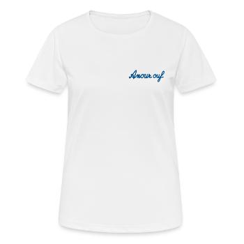Amour Ouf – Bright Blue Style - Women's Breathable T-Shirt - white - Front - AI Model Female 172 dark (172cm)