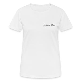 Amore mio - Idée cadeau original femme - T-shirt respirant Femme - blanc - Devant - AI Model Female 172 dark (172cm)