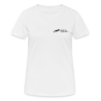 Gecko - Stick to your Path - Women's Breathable T-Shirt - white - Front - AI Model Female 172 dark (172cm)