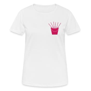 Majorque - Team Sangria - Logo de la poitrine - T-shirt respirant Femme - blanc - Devant - AI Model Female 172 dark (172cm)