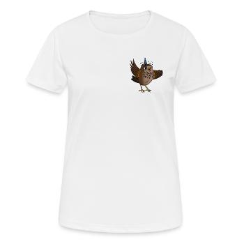Schnapsdrossel - Frauen T-Shirt atmungsaktiv - Weiß - Vorne - AI Model Female 172 dark (172cm)
