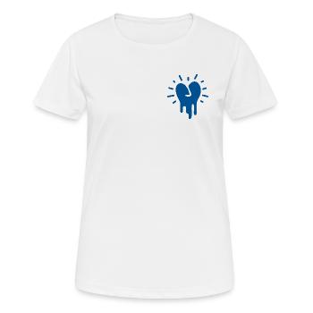 Flowing Heart – Soft, flowing design - Women's Breathable T-Shirt - white - Front - AI Model Female 172 dark (172cm)