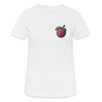 Litchi Illustrée Vibrante - T-shirt respirant Femme - blanc - Devant - AI Model Female 172 dark (172cm)