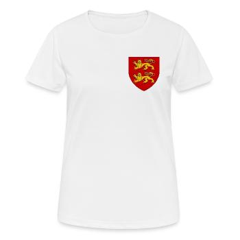 Heraldisches Wappen der Normandie - Frauen T-Shirt atmungsaktiv - Weiß - Vorne - AI Model Female 172 dark (172cm)