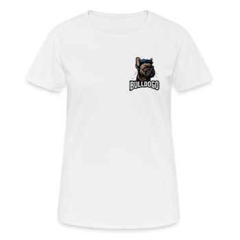 Bulldogo Cap Mascot - Frauen T-Shirt atmungsaktiv - Weiß - Vorne - AI Model Female 172 dark (172cm)