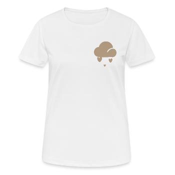 Gold Heart Cloud – Rain of Love and Light - Women's Breathable T-Shirt - white - Front - AI Model Female 172 dark (172cm)