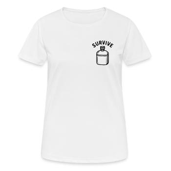 Survive - gourde - T-shirt respirant Femme - blanc - Devant - AI Model Female 172 dark (172cm)