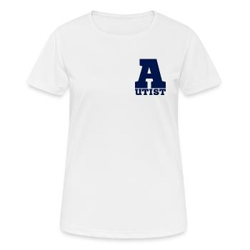 autistic - Women's Breathable T-Shirt - white - Front - AI Model Female 172 dark (172cm)