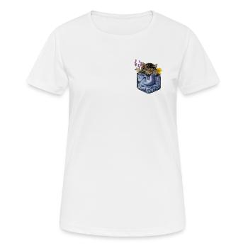 Cat - T-shirt respirant Femme - blanc - Devant - AI Model Female 172 dark (172cm)