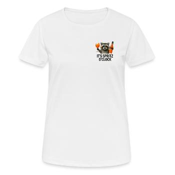 It's Spritz O'Clock Waschbär Party Geschenkidee - Frauen T-Shirt atmungsaktiv - Weiß - Vorne - AI Model Female 172 dark (172cm)