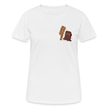 What a pity chocolate! - Women's Breathable T-Shirt - white - Front - AI Model Female 172 dark (172cm)