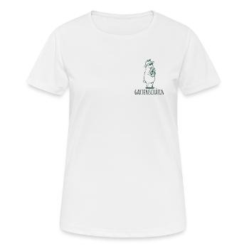 Gartenschäfin Schaf mit Pflanze Gärtnerin - Frauen T-Shirt atmungsaktiv - Weiß - Vorne - AI Model Female 172 dark (172cm)