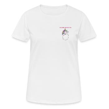 Une licorne dans votre poche - T-shirt respirant Femme - blanc - Devant - AI Model Female 172 dark (172cm)