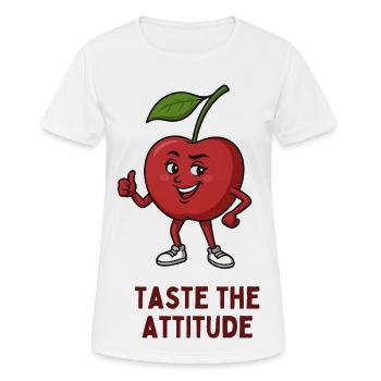 Apple with Attitude Motif - Women's Breathable T-Shirt - white - Front - AI Model Female 172 dark (172cm)