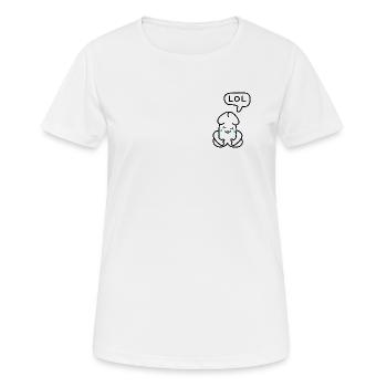 lustiges Junior-LOL-Emoticon - Frauen T-Shirt atmungsaktiv - Weiß - Vorne - AI Model Female 172 dark (172cm)