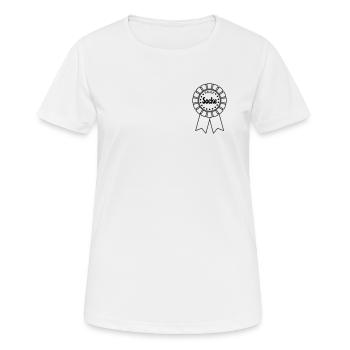 Faule Socke - Frauen T-Shirt atmungsaktiv - Weiß - Vorne - AI Model Female 172 dark (172cm)