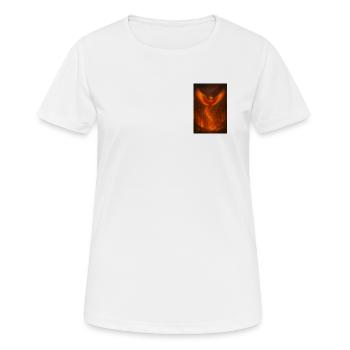 Flaming Phoenix in the Forest - Women's Breathable T-Shirt - white - Front - AI Model Female 172 dark (172cm)